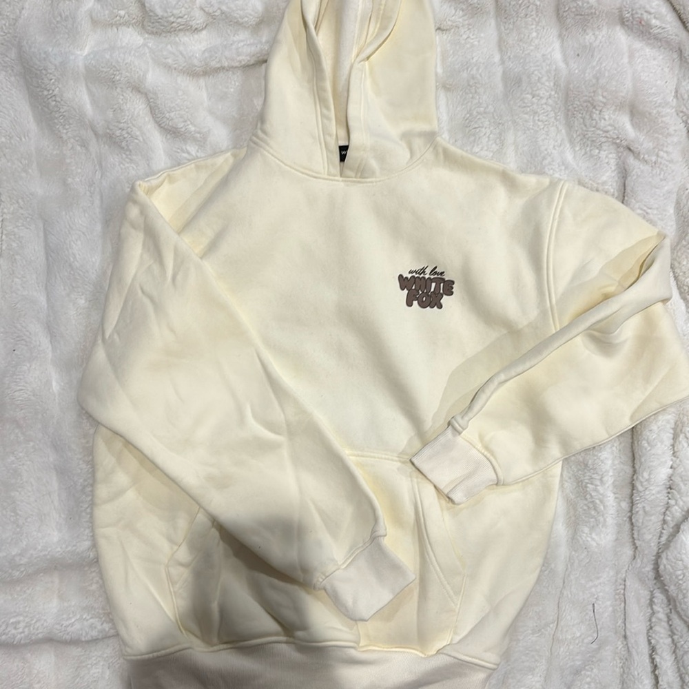 White fox hoodie